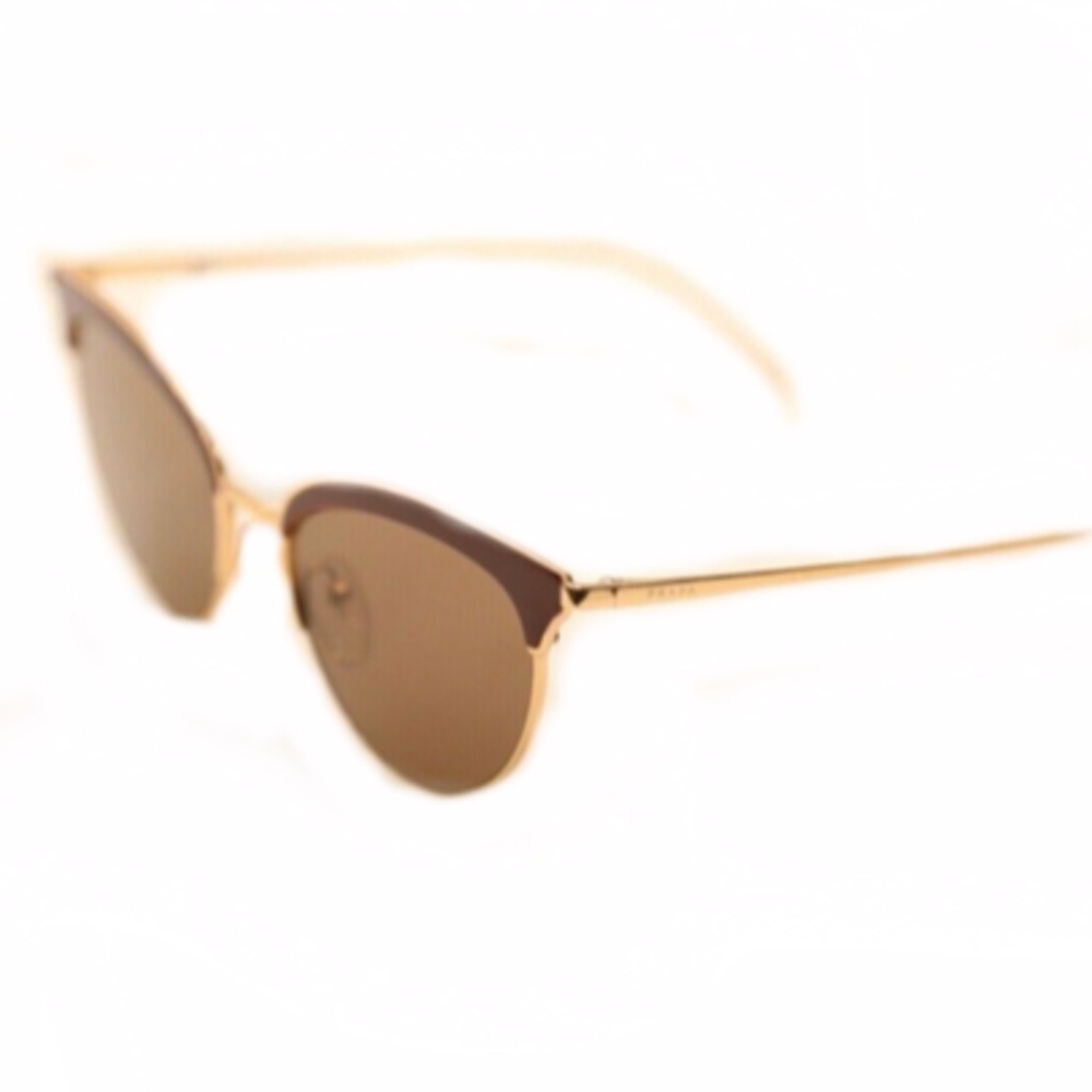 New Prada Rose Gold/Burgundy Cat-Eye Sunnies- NWT - Picture 7 of 8
